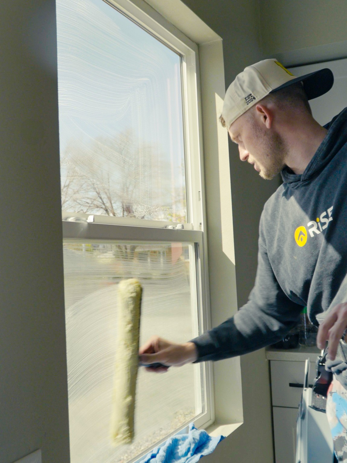 Interior window cleaning